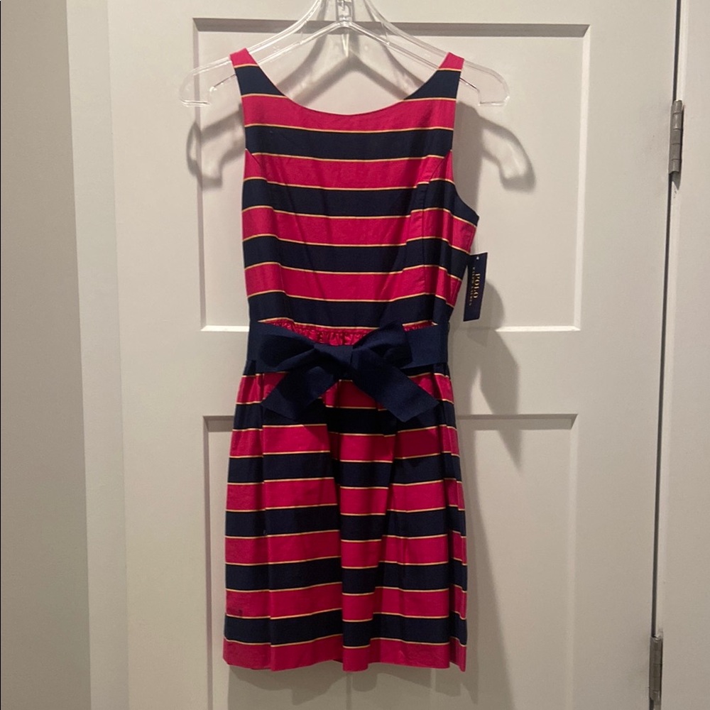 Polo Ralph Lauren Kids Dress - Pink and Navy Stripes